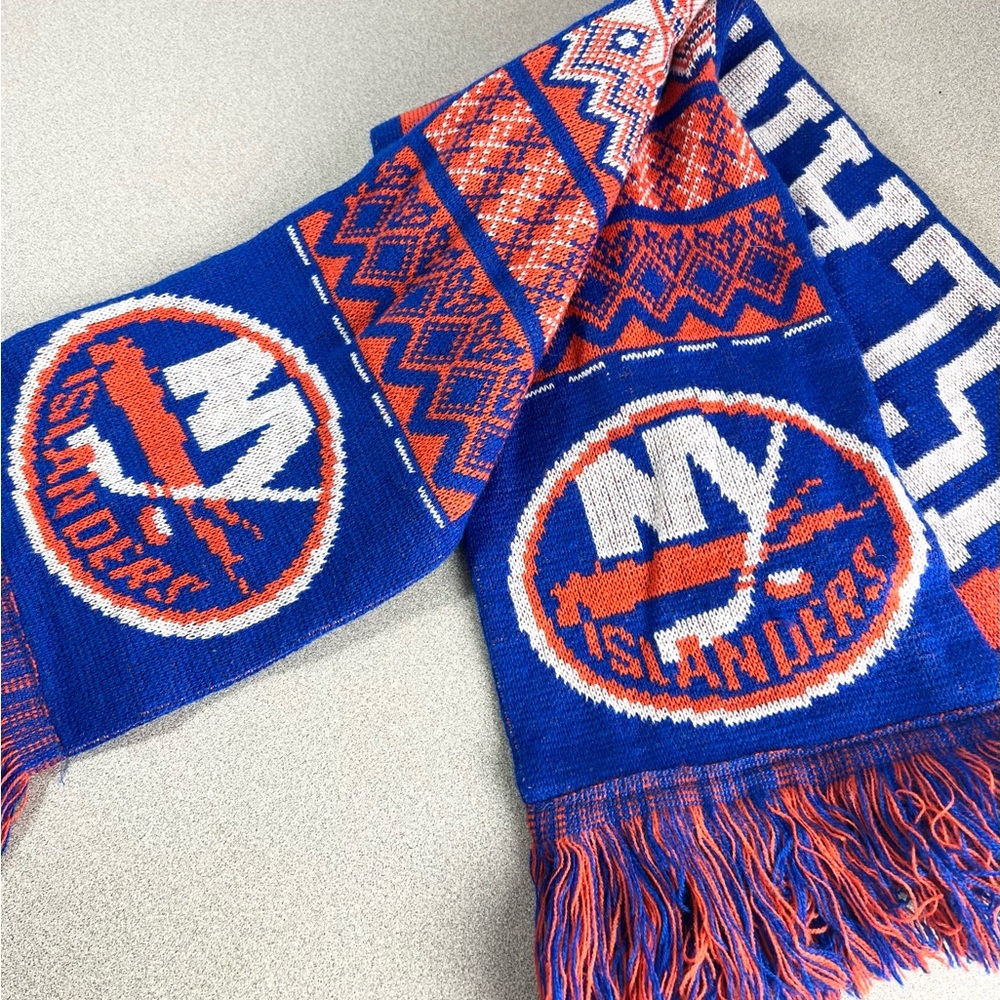 New York Islanders Hockey scarf‎ Fair Isle spell out Knit